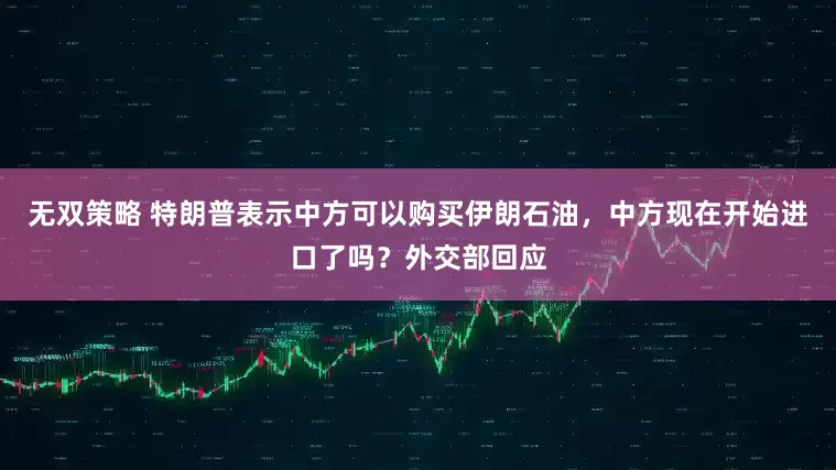 无双策略 特朗普表示中方可以购买伊朗石油，中方现在开始进口了吗？外交部回应
