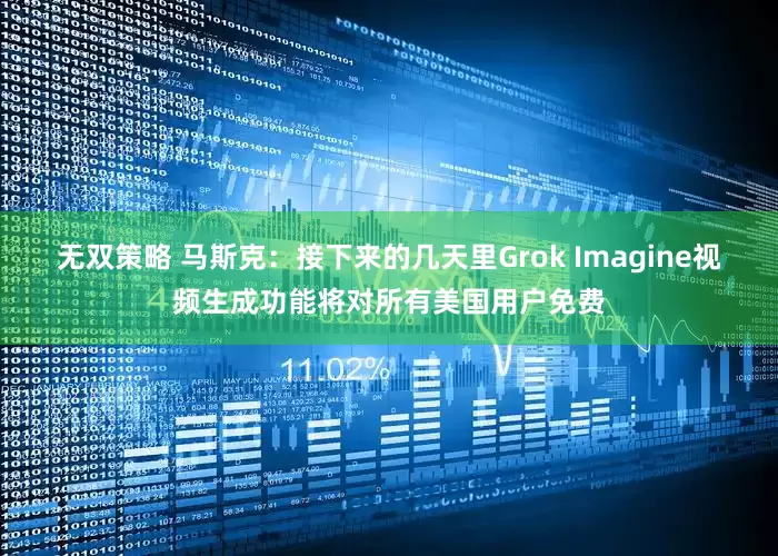 无双策略 马斯克：接下来的几天里Grok Imagine视频生成功能将对所有美国用户免费